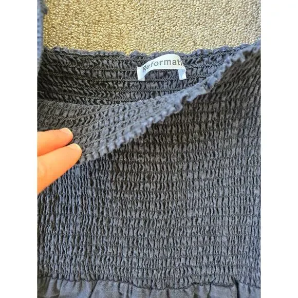 Reformation Gitane Linen Dress in Black Puffed Sleeve Smocked Bodice Size  XS is available for purchase on au PAY Market - Imported Goods Online Store  Co.Ltd. | au PAY Market - Online